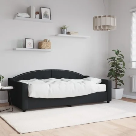 Sofa bed with black fabric mattress 90x190 cm by vidaXL, Beds and slatted bases - Ref: Foro24-3197524, Price: 303,96 €, Disco...