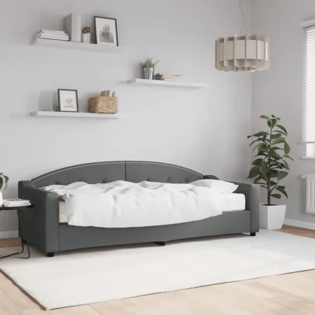 Sofá cama con colchón tela gris oscuro 80x200 cm de vidaXL, Camas y somieres - Ref: Foro24-3197508, Precio: 307,16 €, Descuen...
