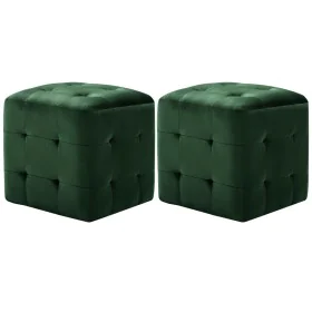 Mesitas de noche 2 unidades terciopelo verde 30x30x30 cm de vidaXL, Mesitas de noche - Ref: Foro24-249019, Precio: 81,75 €, D...