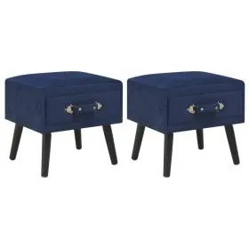 Nightstands 2 units 40x35x40 cm blue velvet by vidaXL, Nightstands - Ref: Foro24-276384, Price: 126,20 €, Discount: %