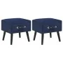 Mesitas de noche 2 unidades 40x35x40 cm terciopelo azul de vidaXL, Mesitas de noche - Ref: Foro24-276384, Precio: 126,20 €, D...