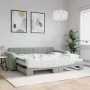Trundle sofa bed with light gray velvet mattress 90x190 cm by vidaXL, Beds and slatted bases - Ref: Foro24-3196966, Price: 39...