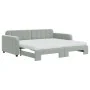 Trundle sofa bed with light gray velvet mattress 90x190 cm by vidaXL, Beds and slatted bases - Ref: Foro24-3196966, Price: 39...