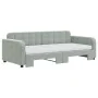 Trundle sofa bed with light gray velvet mattress 90x190 cm by vidaXL, Beds and slatted bases - Ref: Foro24-3196966, Price: 39...