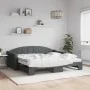 Ausziehbares Schlafsofa mit dunkelgrauer Stoffmatratze 90x190 cm von vidaXL, Betten und Lattenroste - Ref: Foro24-3197559, Pr...