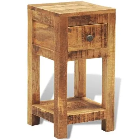 Nightstand with 1 drawer made of solid mango wood by vidaXL, Nightstands - Ref: Foro24-241090, Price: 137,77 €, Discount: %