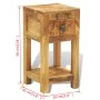 Nightstand with 1 drawer made of solid mango wood by vidaXL, Nightstands - Ref: Foro24-241090, Price: 137,77 €, Discount: %