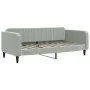 Sofá cama con colchón terciopelo gris claro 90x190 cm de vidaXL, Camas y somieres - Ref: Foro24-3197052, Precio: 296,20 €, De...
