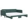Sofá cama nido con colchón terciopelo verde oscuro 100x200 cm de vidaXL, Camas y somieres - Ref: Foro24-3197096, Precio: 420,...