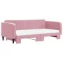 Ausziehbares Schlafsofa mit rosa Samtmatratze 100x200 cm von vidaXL, Betten und Lattenroste - Ref: Foro24-3197097, Preis: 430...
