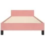 Pink velvet bed frame with headboard 90x200 cm by vidaXL, Beds and slatted bases - Ref: Foro24-3125921, Price: 176,27 €, Disc...