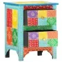 Handbemalter massiver Mangoholz-Nachttisch 40x30x50 cm von vidaXL, Nachttische - Ref: Foro24-286157, Preis: 131,38 €, Rabatt: %