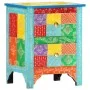Handbemalter massiver Mangoholz-Nachttisch 40x30x50 cm von vidaXL, Nachttische - Ref: Foro24-286157, Preis: 131,38 €, Rabatt: %