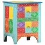 Handbemalter massiver Mangoholz-Nachttisch 40x30x50 cm von vidaXL, Nachttische - Ref: Foro24-286157, Preis: 131,38 €, Rabatt: %