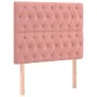Pink velvet bed frame with headboard 100x200 cm by vidaXL, Beds and slatted bases - Ref: Foro24-3125927, Price: 169,76 €, Dis...
