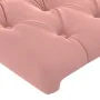 Pink velvet bed frame with headboard 100x200 cm by vidaXL, Beds and slatted bases - Ref: Foro24-3125927, Price: 169,76 €, Dis...
