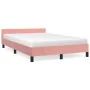Estructura de cama con cabecero de terciopelo rosa 120x200 cm de vidaXL, Camas y somieres - Ref: Foro24-347566, Precio: 125,4...