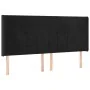 Black velvet headboard with LED 203x16x118/128 cm by vidaXL, Headboards and footboards - Ref: Foro24-3124116, Price: 149,89 €...