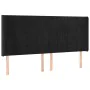 Kopfteil aus schwarzem Samt mit LED 203x16x118/128 cm von vidaXL, Kopf- und Fußteile - Ref: Foro24-3124116, Preis: 149,89 €, ...