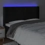 Black velvet headboard with LED 203x16x118/128 cm by vidaXL, Headboards and footboards - Ref: Foro24-3124116, Price: 149,89 €...