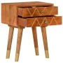 Mesita de noche de madera maciza de mango 43x30x58 cm de vidaXL, Mesitas de noche - Ref: Foro24-285853, Precio: 82,99 €, Desc...