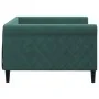Dark green velvet sofa bed 100x200 cm by vidaXL, Beds and slatted bases - Ref: Foro24-354253, Price: 194,16 €, Discount: %