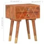 Mesita de noche de madera maciza de mango 43x30x58 cm de vidaXL, Mesitas de noche - Ref: Foro24-285853, Precio: 82,99 €, Desc...