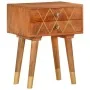 Mesita de noche de madera maciza de mango 43x30x58 cm de vidaXL, Mesitas de noche - Ref: Foro24-285853, Precio: 82,99 €, Desc...