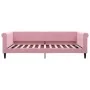Ausziehbares Schlafsofa aus rosafarbenem Samt, 100 x 200 cm von vidaXL, Betten und Lattenroste - Ref: Foro24-3197781, Preis: ...