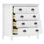 Mesita de noche Hill madera maciza de pino blanco 79x40x80 cm de vidaXL, Aparadores - Ref: Foro24-288916, Precio: 157,23 €, D...