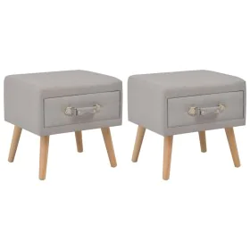 Two bedside tables, 40x35x40 cm, gray fabric by vidaXL, Nightstands - Ref: Foro24-276378, Price: 106,54 €, Discount: %
