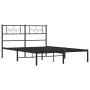 Estructura de cama con cabecero metal negro 160x200 cm de vidaXL, Camas y somieres - Ref: Foro24-355270, Precio: 104,27 €, De...