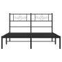 Estructura de cama con cabecero metal negro 160x200 cm de vidaXL, Camas y somieres - Ref: Foro24-355270, Precio: 104,27 €, De...