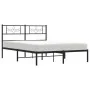 Estructura de cama con cabecero metal negro 135x190 cm de vidaXL, Camas y somieres - Ref: Foro24-355266, Precio: 97,79 €, Des...