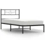 Bed frame with black metal headboard 80x200 cm by vidaXL, Beds and slatted bases - Ref: Foro24-355258, Price: 62,86 €, Discou...