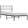 Estructura de cama con cabecero metal negro 80x200 cm de vidaXL, Camas y somieres - Ref: Foro24-355258, Precio: 62,86 €, Desc...