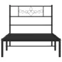 Estructura de cama con cabecero metal negro 80x200 cm de vidaXL, Camas y somieres - Ref: Foro24-355258, Precio: 62,86 €, Desc...