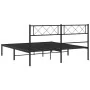 Bed frame with black metal headboard 120x190 cm by vidaXL, Beds and slatted bases - Ref: Foro24-372274, Price: 95,61 €, Disco...