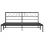 Bettgestell mit schwarzem Metallkopfteil 180x200 cm von vidaXL, Betten und Lattenroste - Ref: Foro24-372281, Preis: 133,89 €,...