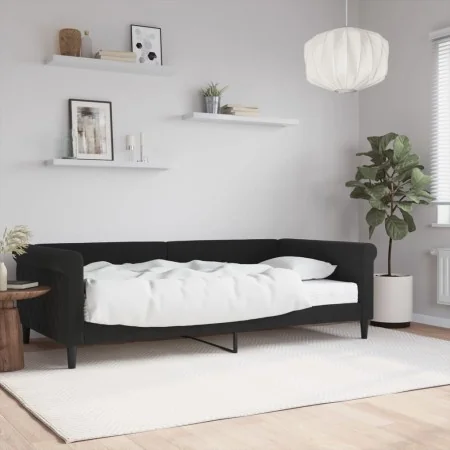 Sofa bed with black velvet mattress 100x200 cm by , Beds and slatted bases - Ref: Foro24-3197758, Price: 371,77 €, Discount: %