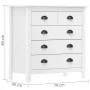 Mesita de noche Hill madera maciza de pino blanco 79x40x80 cm de vidaXL, Aparadores - Ref: Foro24-288916, Precio: 157,23 €, D...