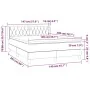 Box spring bed with black fabric mattress 140x200 cm by , Beds and slatted bases - Ref: Foro24-3129955, Price: 457,66 €, Disc...