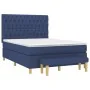 Box spring bed with blue fabric mattress 140x200 cm by , Beds and slatted bases - Ref: Foro24-3137403, Price: 553,83 €, Disco...