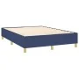 Box spring bed with blue fabric mattress 140x200 cm by , Beds and slatted bases - Ref: Foro24-3137403, Price: 553,83 €, Disco...