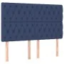 Box spring bed with blue fabric mattress 140x200 cm by , Beds and slatted bases - Ref: Foro24-3137403, Price: 553,83 €, Disco...