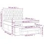 Box spring bed with blue fabric mattress 140x200 cm by , Beds and slatted bases - Ref: Foro24-3137403, Price: 553,83 €, Disco...