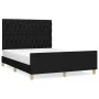 Bed frame with black fabric headboard 140x200 cm by , Beds and slatted bases - Ref: Foro24-3125302, Price: 226,49 €, Discount: %