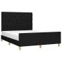 Bed frame with black fabric headboard 140x200 cm by , Beds and slatted bases - Ref: Foro24-3125302, Price: 226,49 €, Discount: %