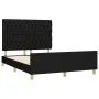 Bed frame with black fabric headboard 140x200 cm by , Beds and slatted bases - Ref: Foro24-3125302, Price: 226,49 €, Discount: %