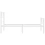 Metal bed frame with headboard and footboard white 107x203 cm by , Beds and slatted bases - Ref: Foro24-372340, Price: 74,29 ...
